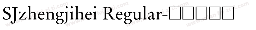 SJzhengjihei Regular字体转换